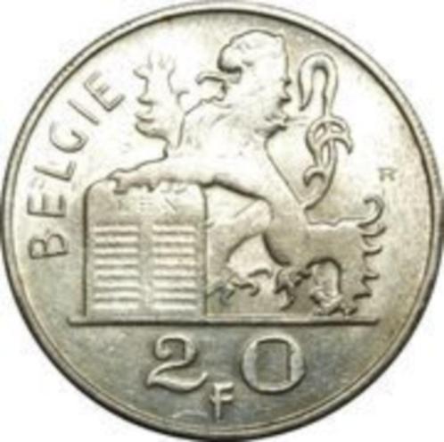 20 Frank Belgie 1953 zilver, Postzegels en Munten, Munten | België, Losse munt, Zilver, Zilver, Ophalen of Verzenden