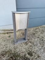 Brievenbus Polybox - The Box Natuursteen en Inox, Ophalen, Zo goed als nieuw, Inox, Staande brievenbus