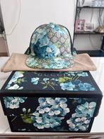 Gucci blauwe pet met bloemen, Ophalen, Zo goed als nieuw, Pet