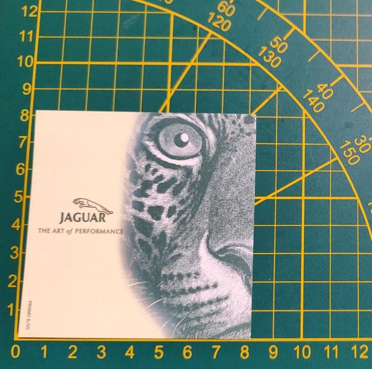 Sticker Jaguar eye 'the art of performance', Collections, Autocollants, Enlèvement ou Envoi