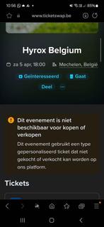 Hyrox Mechelen 5 april - double mixed / +foto’s - M/F, Tickets en Kaartjes, Concerten | Overige, April