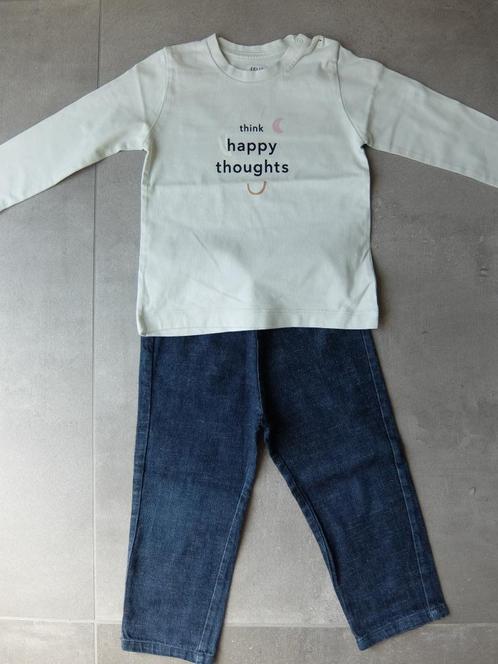 Feliz by Filou - Setje longsleeve + jeans. 24 maanden, Enfants & Bébés, Vêtements enfant | Taille 92, Utilisé, Fille, Ensemble