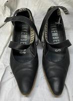 BIKKEMBERGS damesschoenen exclusief, zwart/wit, leder, 39, Ophalen, Schoenen met lage hakken, Wit, BIKKEMBERGS