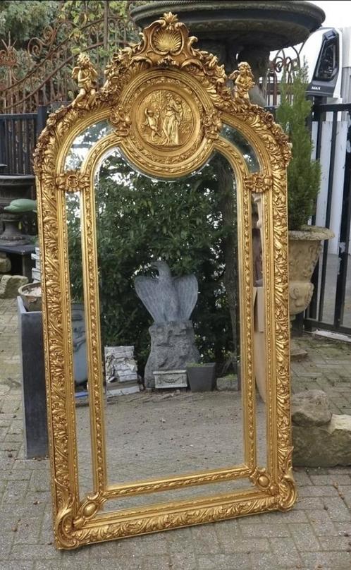 Prachtige Barok spiegel XXL, Antiquités & Art, Antiquités | Miroirs, Enlèvement ou Envoi