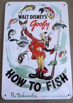 Disney metalen plaat „Goofy How to Fish”, Verzamelen, Ophalen of Verzenden, Goofy of Pluto, Gebruikt