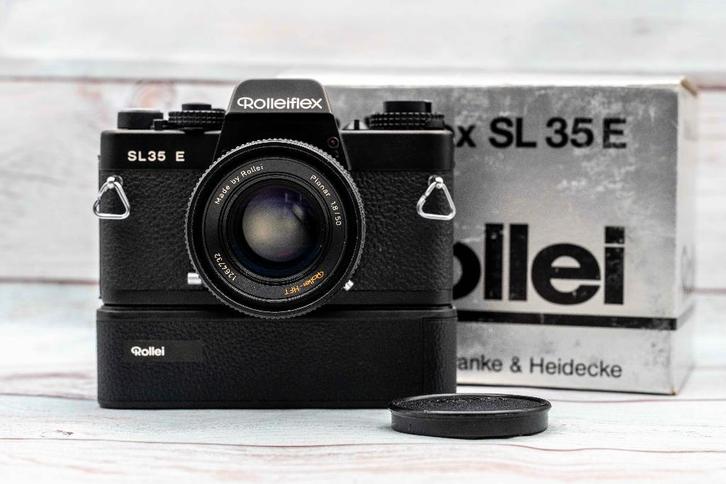 Rolleiflex SL35 E + Planar 50mm F/1,8, Audio, Tv en Foto, Fotocamera's Analoog, Zo goed als nieuw, Spiegelreflex, Overige Merken