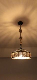 Touw hanglamp industrieel diameter 30 of 40cm (1 stuk), Huis en Inrichting, Lampen | Kroonluchters, Ophalen, Zo goed als nieuw