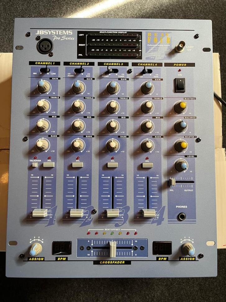 JB Systems Beat 4 analoge mixer in perfecte conditie, Muziek en Instrumenten, Mengpanelen, Zo goed als nieuw, Minder dan 5 kanalen
