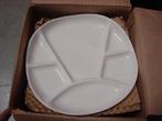 6 assiettes à fondue blanche, Ophalen, Zo goed als nieuw, Bord(en)