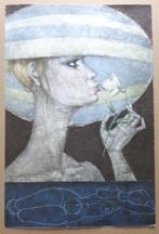 JEF VAN TUERENHOUT / KONINGIN MET HOED / ZEEFDRUK / 76x50cm, Ophalen of Verzenden