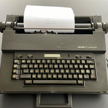 Vintage Olivetti ER compact 60 typemachine  disponible aux enchères