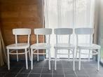 Set van 4 Ikea IDOLF keukenstoelen wit, Huis en Inrichting, Stoelen, Ophalen, Gebruikt, Wit, Vier