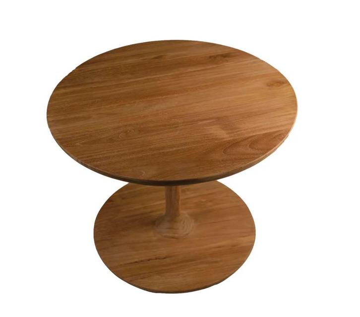 Nieuw teak ronde bijzettafel / salontafel HSM collectie, Huis en Inrichting, Tafels | Bijzettafels, Nieuw, Rond, 45 tot 60 cm