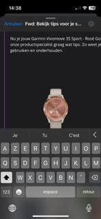 Smartwatch Garmin move 3 S sport rosé gold, Garmin, Zo goed als nieuw, Ophalen