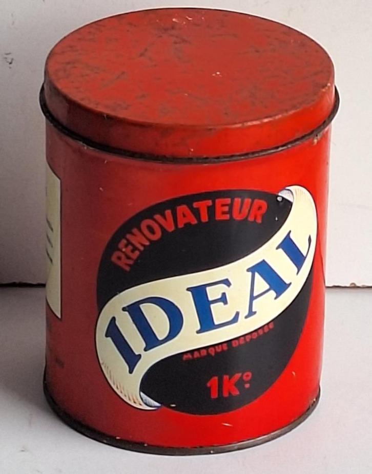 Jolie ancienne boîte métallique "Rénovateur Ideal", Verzamelen, Blikken, Gebruikt, Overige, Overige merken, Ophalen of Verzenden
