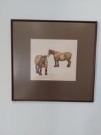 2 boerenpaarden., Antiek en Kunst, Kunst | Litho's en Zeefdrukken, Ophalen