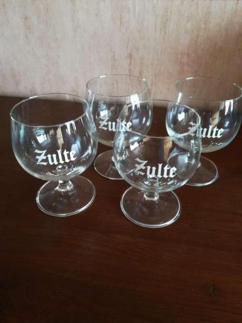 4 Zulte glazen, Collections, Marques de bière, Neuf, Verre ou Verres, Autres marques, Enlèvement ou Envoi