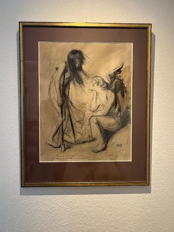 Grote inkttekening van Jacques Ochs (1883-1971) beschikbaar voor biedingen
