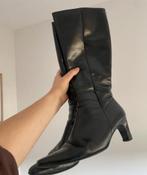 Genuine Leather Vintage Black Kitten Heel Boots, Handtassen en Accessoires, Tassen | Damestassen, Ophalen of Verzenden, Zo goed als nieuw