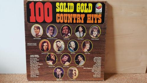 100 SOLID GOLD COUNTRY HITS (4LP’s), CD & DVD, Vinyles | Country & Western, Utilisé, 10 pouces, Envoi