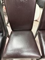 6 Stoelen zwart leder 30 euro / stuk  175 samen, Huis en Inrichting, Stoelen, Ophalen, Gebruikt, Zwart, Hout