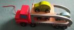 WOODEN TOYS AUTOTRANSPORTER, Ophalen of Verzenden, Zo goed als nieuw, Duw- of Trekspeelgoed