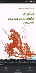 GEZOCHT dagboek van een oudstrijder van Florent Van Den berg, Ophalen of Verzenden