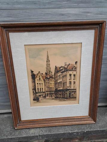 Gravure bruxelles signe roger hebbelinck beschikbaar voor biedingen