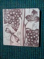 Prachtige Art Nouveau Jugendstil tegel libelle mangaan kleur, Antiek en Kunst, Ophalen of Verzenden