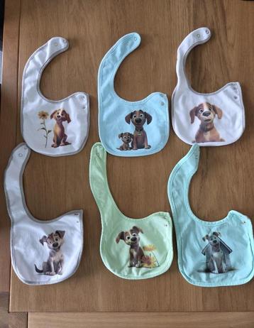 6 slabbetjes met afbeelding hond beschikbaar voor biedingen
