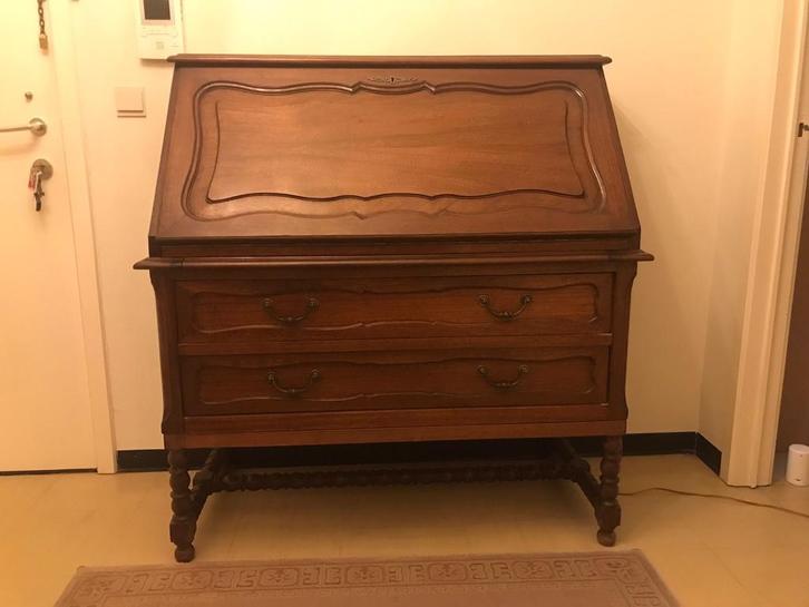 Vintage secretaire – charmant schrijfbureau in hout, Huis en Inrichting, Kasten | Secretaires, Zo goed als nieuw, Ophalen