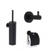RVS-304 Toilet accessoireset Mat zwart, Nieuw, Overige typen, Ophalen of Verzenden, Zwart