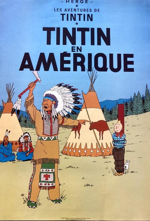 Posters Tintin 61cm sur 43 cm., Verzamelen, Posters, Gebruikt, Film en Tv, A1 t/m A3, Rechthoekig Staand, Ophalen of Verzenden