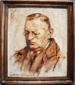 Frans Van Der Linden - portret in grisaille - olie op paneel, Enlèvement