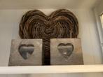 2 houten theelichten in hartvorm nieuw, Ophalen, Nieuw, Hout, Kandelaar