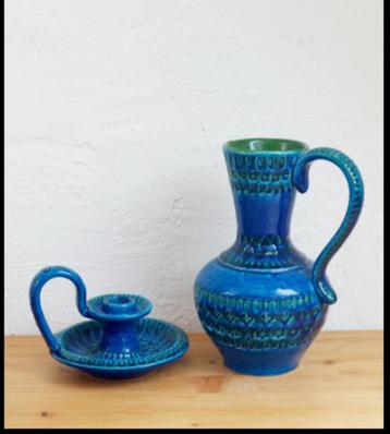 Un vase et un chandelier en céramique Bitossi beschikbaar voor biedingen
