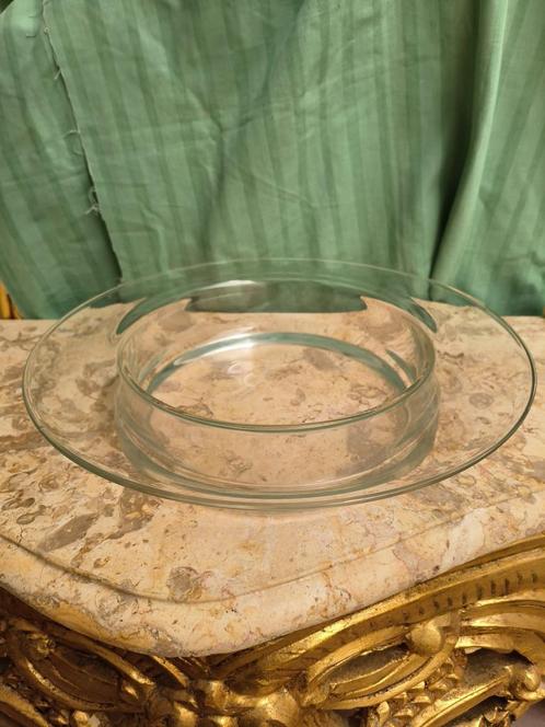 Grote glazen schaal, Huis en Inrichting, Woonaccessoires | Schalen en Manden, Zo goed als nieuw, Schaal, Rond, Glas, Ophalen