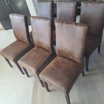 eetkamerstoel / keukenstoel, Huis en Inrichting, Stoelen, Ophalen, Bruin, Leer, Zo goed als nieuw