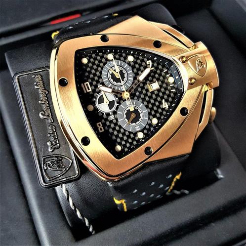 Lamborghini Spyder horloge Nieuw!, Handtassen en Accessoires, Horloges | Heren, Nieuw, Polshorloge, Overige merken, Goud, Kunststof