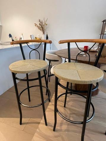 Rieten barstoelen / barkrukken beschikbaar voor biedingen