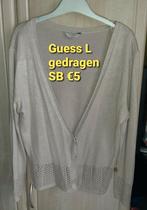 Guess fijne, zachte gilet. Maat Large. Gedragen, ok., Kleding | Dames, Truien en Vesten, Beige, Maat 42/44 (L), Ophalen of Verzenden