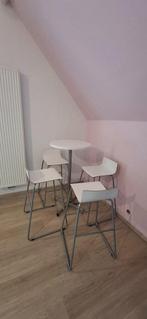 Witte hoge tafel met 4 stoelen, Ophalen