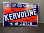Kervoline olie frans oud emaille reclambord ca 1950, Enlèvement ou Envoi, Utilisé, Panneau publicitaire