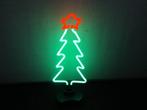 Sapin de Noël en verre lumineux néon 58cm, Utilisé, Enlèvement ou Envoi