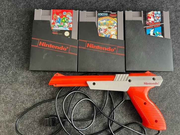 Bubble Bobble / Rainbow Islands / Duck Hunt + Zapper (NES), Games en Spelcomputers, Games | Nintendo NES, Gebruikt, Platform, Ophalen of Verzenden
