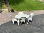 tafel + 4 stoelen, Huis en Inrichting, Tafels | Eettafels, 100 tot 150 cm, 150 tot 200 cm, Gebruikt, Vier personen