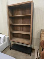 wandkast - glas deuren gebroken - in teakhout 220Hx110x40, Huis en Inrichting, Ophalen, Gebruikt, Glas, Met plank(en)