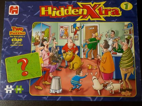 4 dozen Hidden Xtra puzzels Jumbo: 1000 stukjes + 200 st, Hobby en Vrije tijd, Denksport en Puzzels, Zo goed als nieuw, Legpuzzel