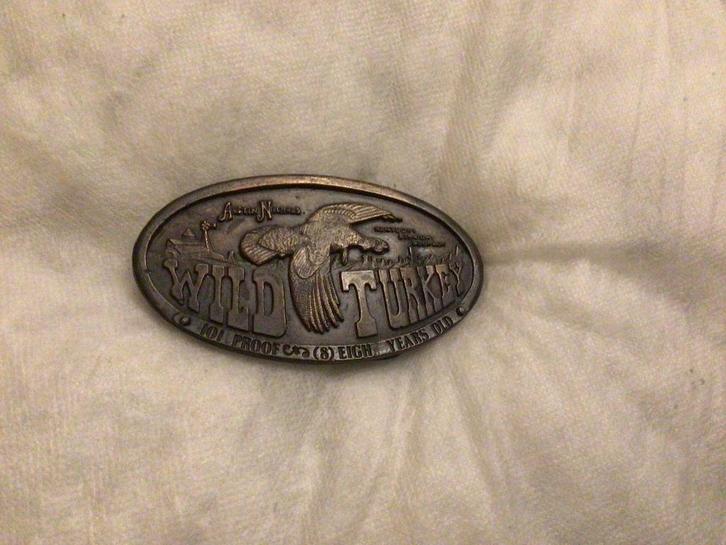 Riem messing gesp Wild Turkey 1974, Kleding | Dames, Riemen en Ceinturen, Ophalen of Verzenden