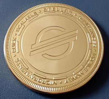 fysieke cryptomunt Stellar beschikbaar voor biedingen